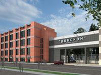 Бизнес-центр Донской - Парадный въезд на территорию